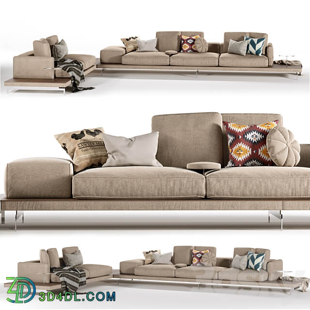 Dock high version Sofa 03 B B Italia 3D Models