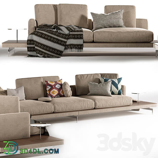 Dock high version Sofa 03 B B Italia 3D Models