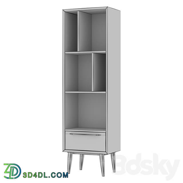 Narrow rack Bruni white 45 150 30 cm 3D Models