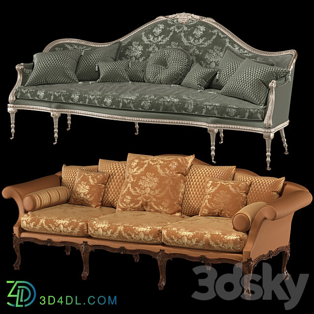 RONALD PHILLIPS Brocket sofa and George sofa 3D Models