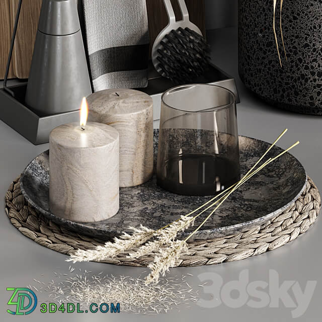 Kitchen accessories 024 with dried plants 3D Models