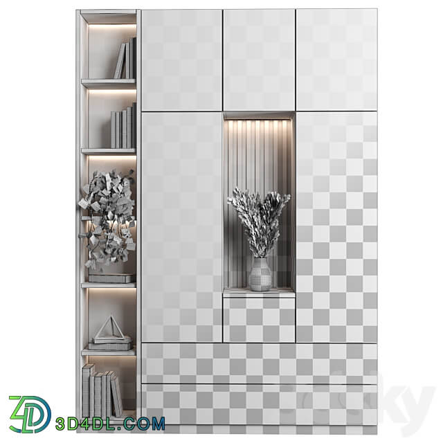 Cabinet with shelves 27 Wardrobe Display cabinets 3D Models