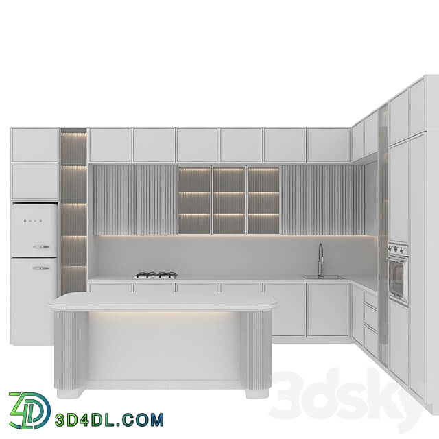 kitchen modern130smeg Kitchen 3D Models