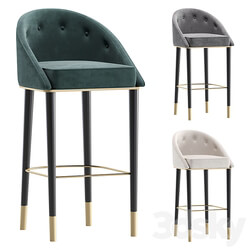 Bar Stool LAS VEGAS by Cazarina Interiors 3 Colors Version Барный Стул ЛАС ВЕГАС 3D Models 