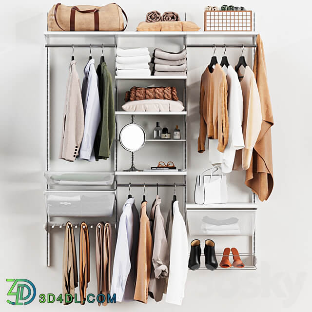 Wardrobe Clothes clothes bags shirts 12 Clothes 3D Models