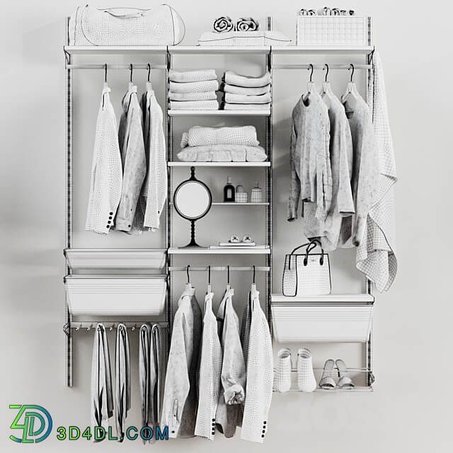 Wardrobe Clothes clothes bags shirts 12 Clothes 3D Models