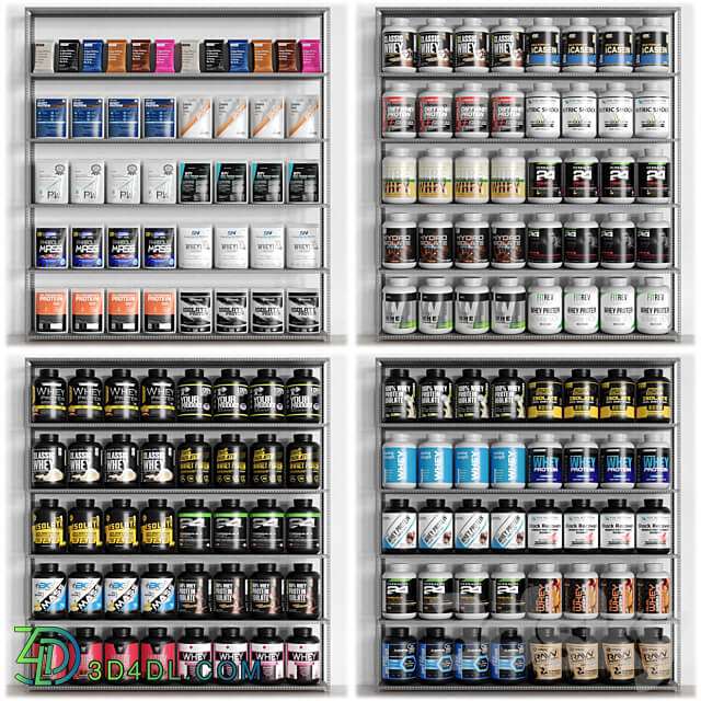 Sports Supplement Pack 3D Models