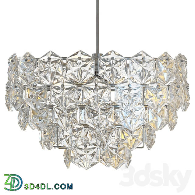 Kinkeldey Hexagonal Crystal Chandelier Pendant light 3D Models