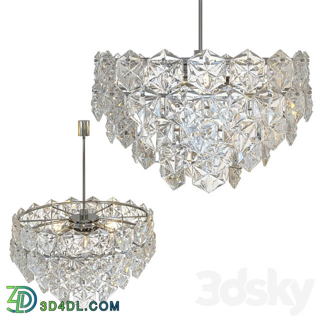 Kinkeldey Hexagonal Crystal Chandelier Pendant light 3D Models