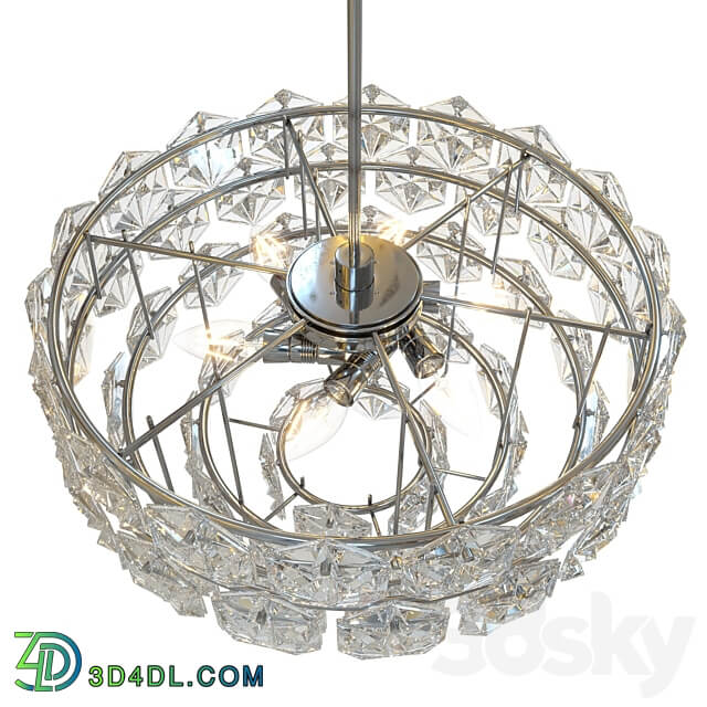 Kinkeldey Hexagonal Crystal Chandelier Pendant light 3D Models