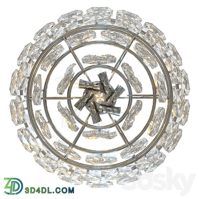 Kinkeldey Hexagonal Crystal Chandelier Pendant light 3D Models