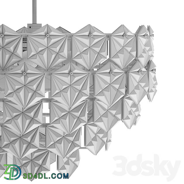 Kinkeldey Hexagonal Crystal Chandelier Pendant light 3D Models