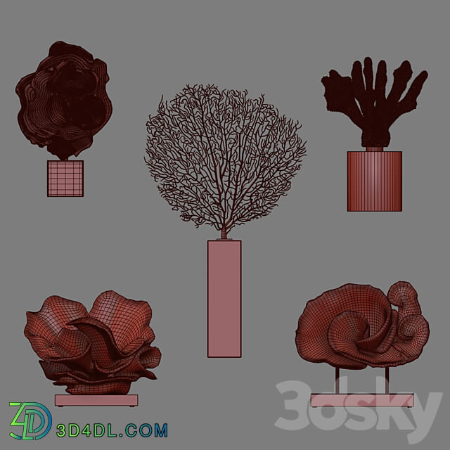 Coral Set 5 3D Models