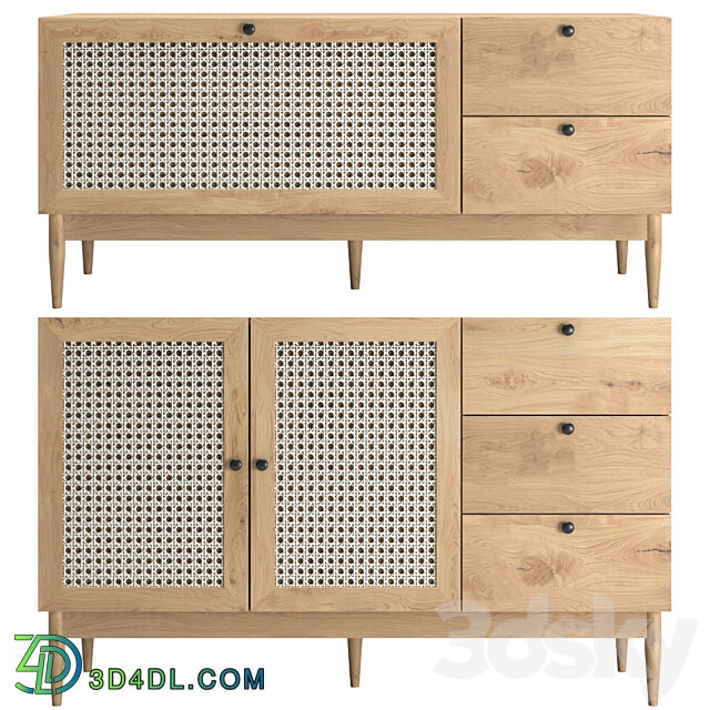 TV stand and Sideboard Roshal Sideboard Chest of drawer 3D Models