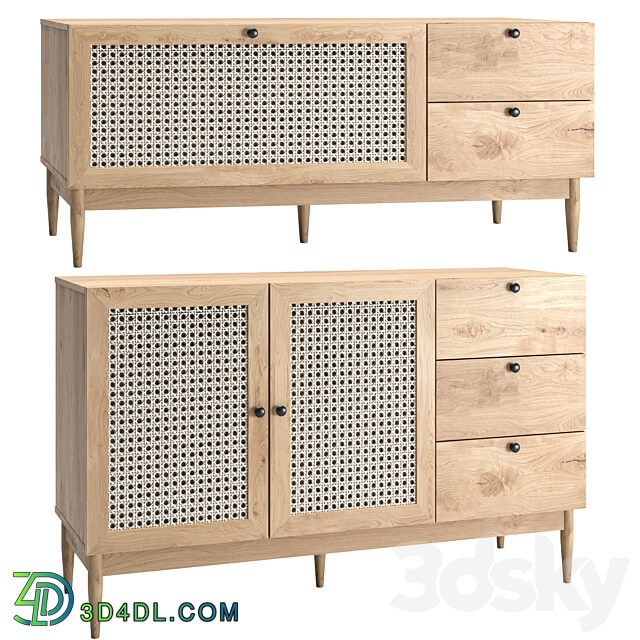 TV stand and Sideboard Roshal Sideboard Chest of drawer 3D Models