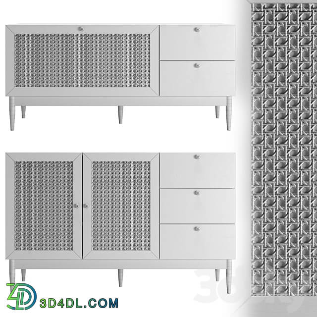 TV stand and Sideboard Roshal Sideboard Chest of drawer 3D Models