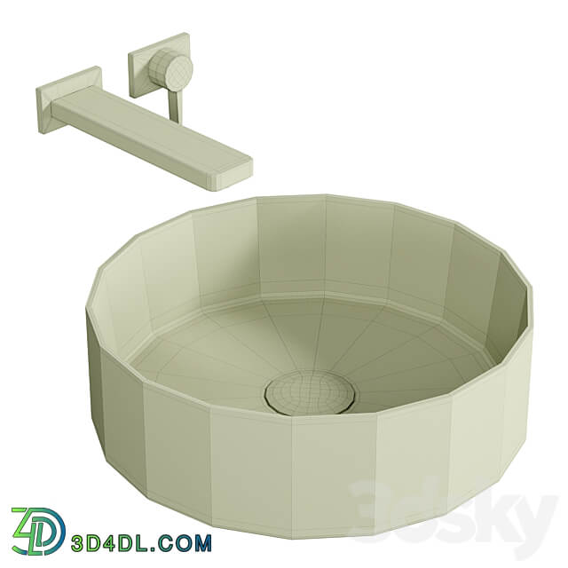 Wholesale Hand Wash Handmade Hotel Laundry Luxury Marble Modern Basin Faucets Bathroom Sink 3D Models