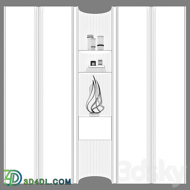 Wardrobes in modern style 46 Wardrobe Display cabinets 3D Models