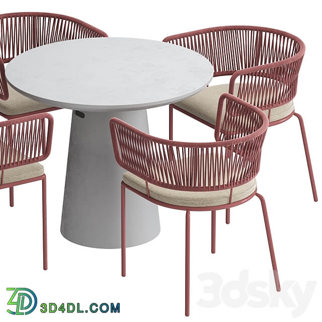 Nadin and Itai table Table Chair 3D Models