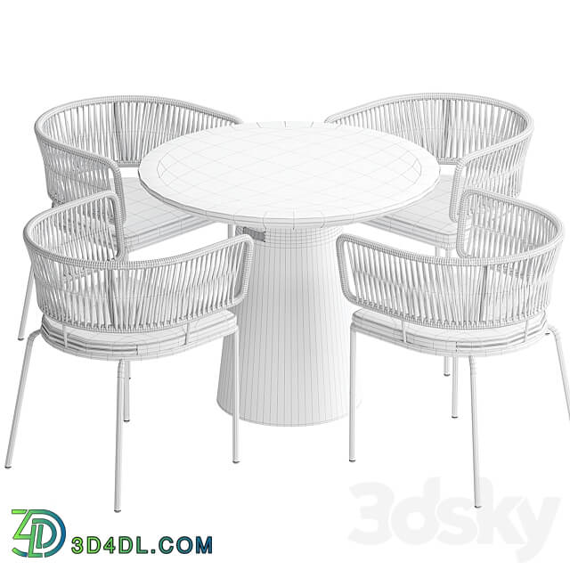 Nadin and Itai table Table Chair 3D Models