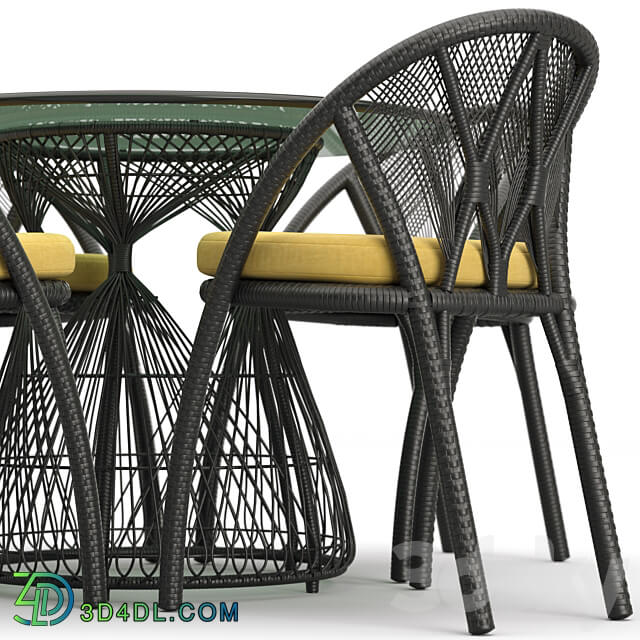 Dinning Set HAGIA Table Chair 3D Models