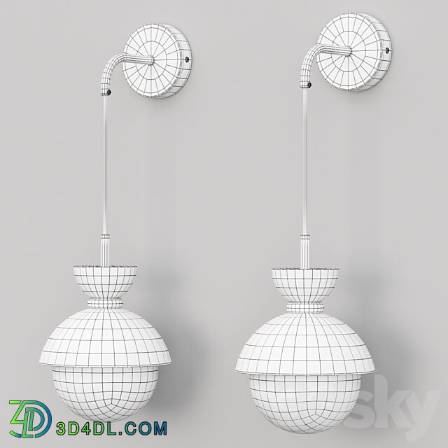 Wall lamp POMPON WALL Lampatron 3D Models