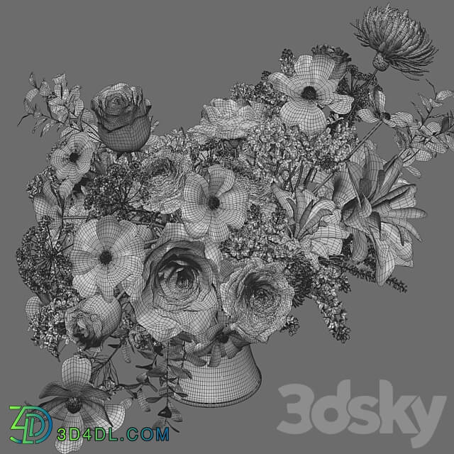 Flower Set 032 Centerpiece 3D Models