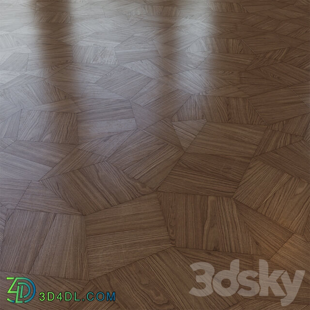 Modular parquet LISTONE GIORDANO Wood 3D Models