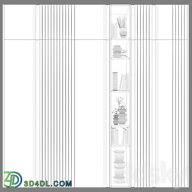 Wardrobe in modern style 47 Wardrobe Display cabinets 3D Models