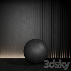 Wood material is seamless. Dark ebony. 3D Models 