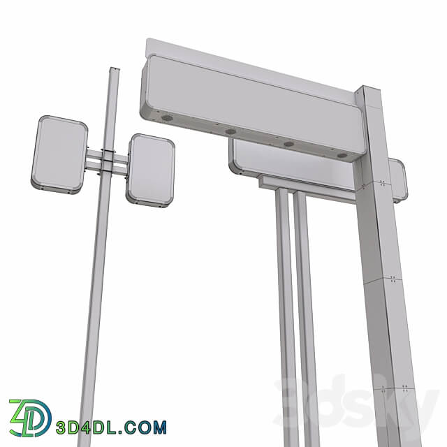 Set of info poles WDC 3D Models