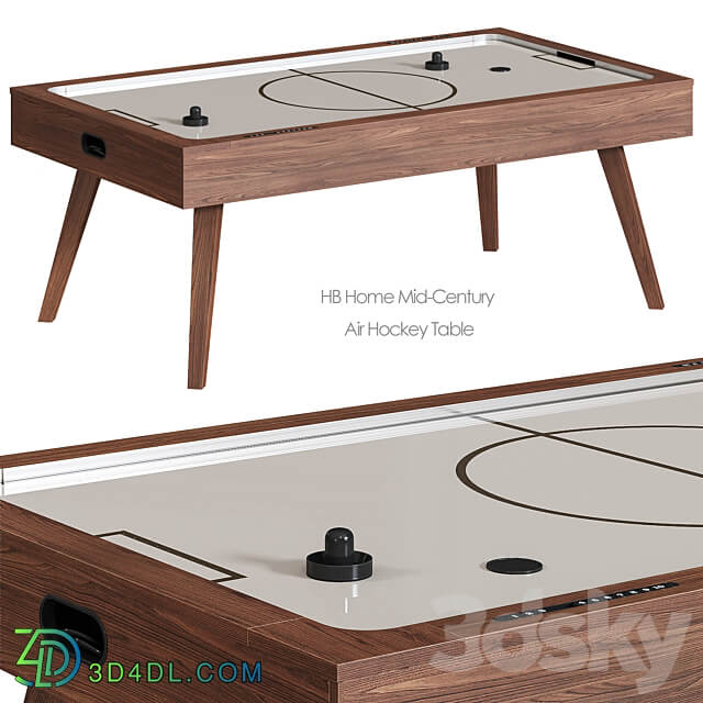 HB Home Mid Century Air Hockey Table West Elm 3D Models