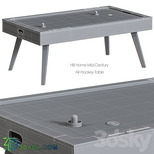 HB Home Mid Century Air Hockey Table West Elm 3D Models