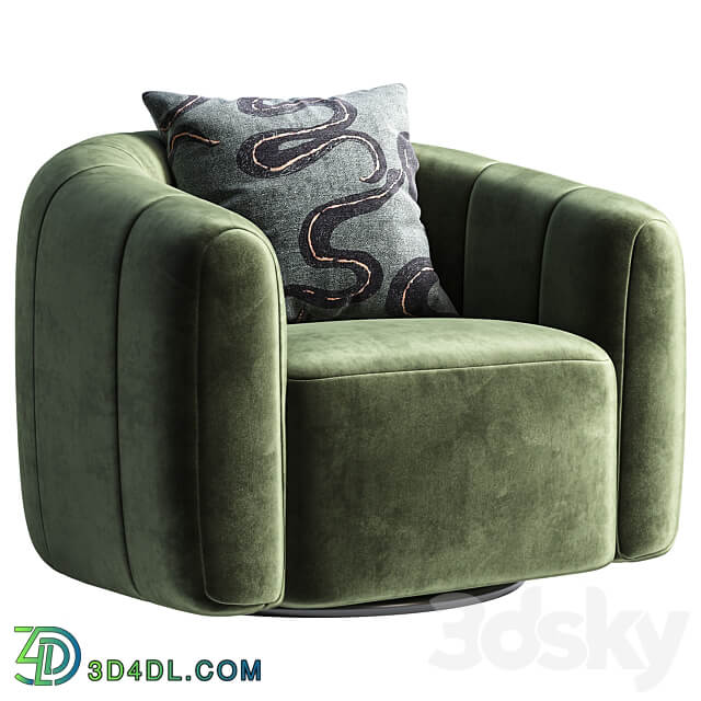 Swivel armchair CB2 Fitz 3D Models