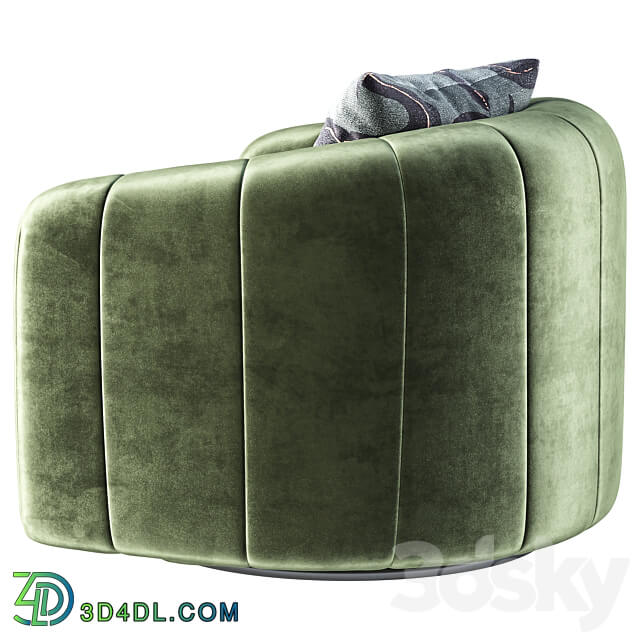 Swivel armchair CB2 Fitz 3D Models