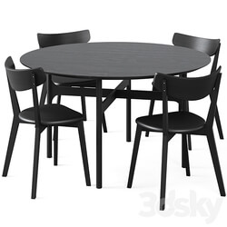 Dining Set 2 by Rowico Home Table Chair 3D Models 