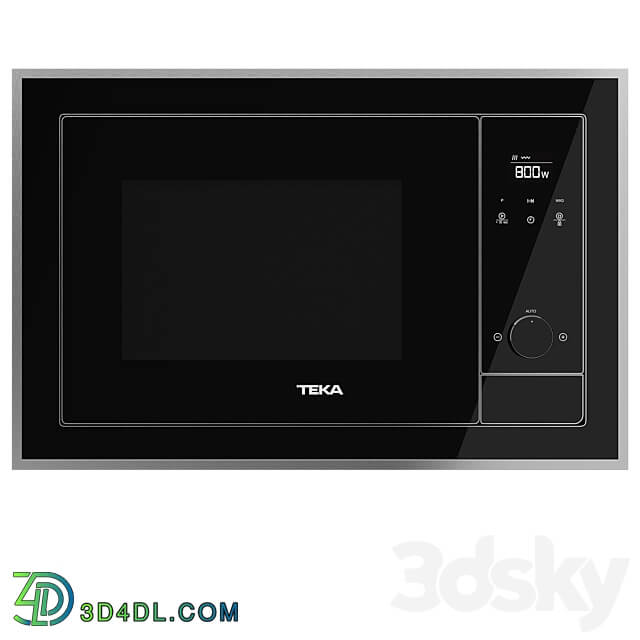 Microwave oven TEKA ML 820 BIS BLACK SS WHITE SS 3D Models