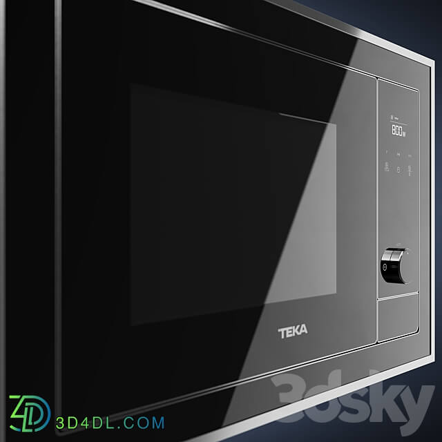 Microwave oven TEKA ML 820 BIS BLACK SS WHITE SS 3D Models