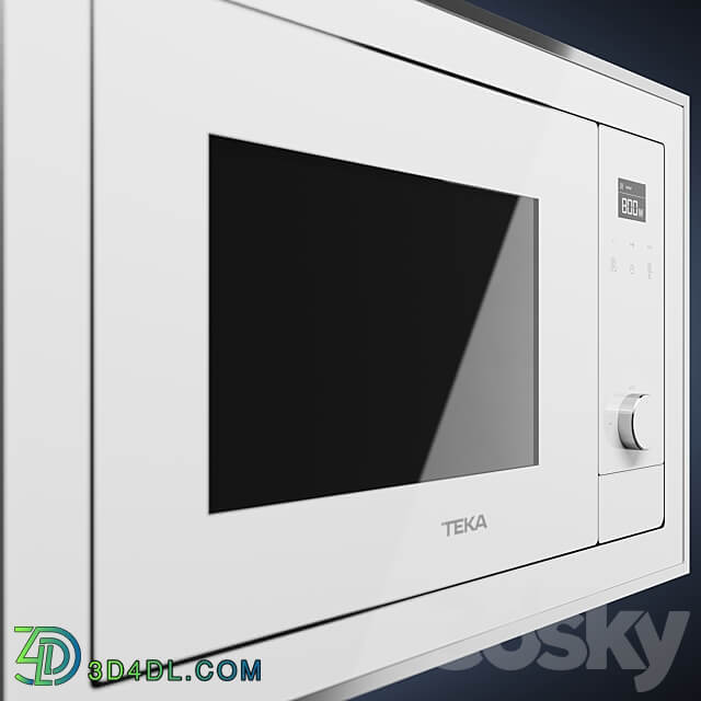 Microwave oven TEKA ML 820 BIS BLACK SS WHITE SS 3D Models