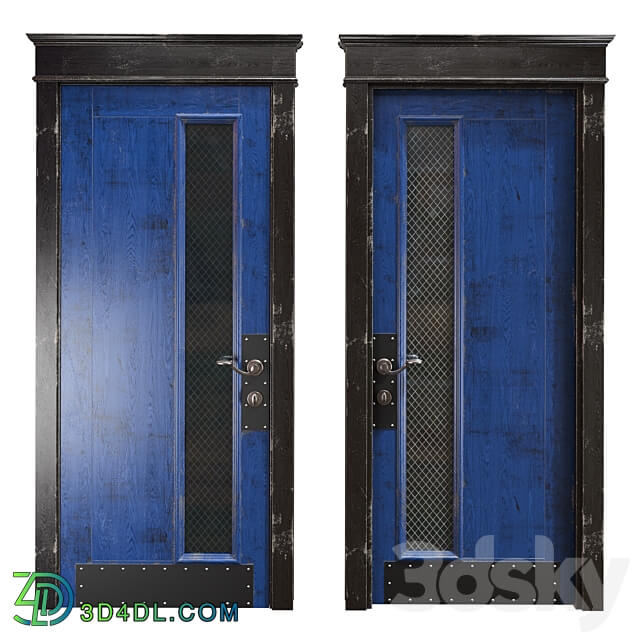 RIDS2.0 Blue black Loft door 3D Models