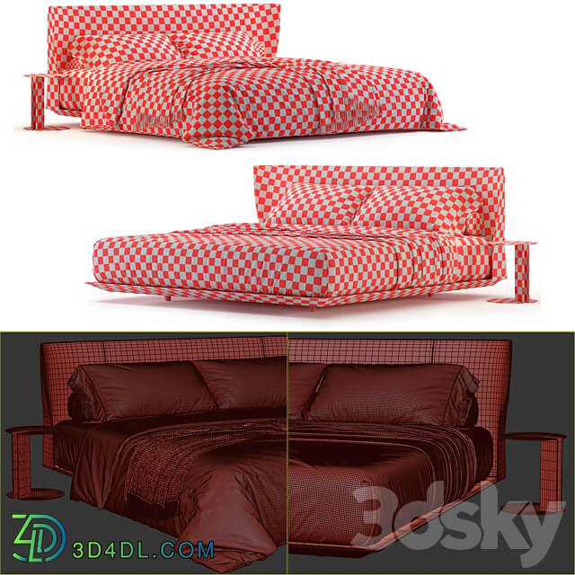 B B Italia Alys Bed Bed 3D Models