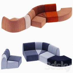 lake modular sofa 3D Models 