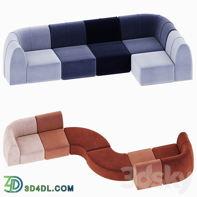 lake modular sofa 3D Models