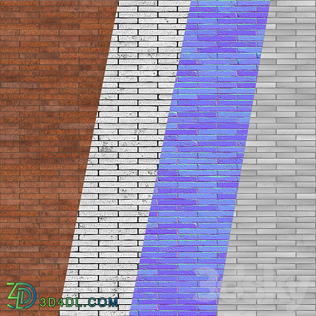 Wall Brick Design 41 2K PBR 3D Models