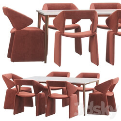 Artifort suit dining table Table Chair 3D Models 