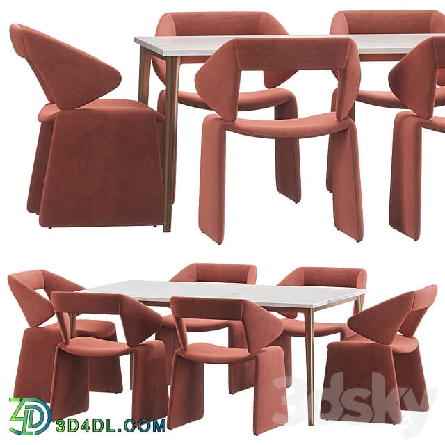 Artifort suit dining table Table Chair 3D Models