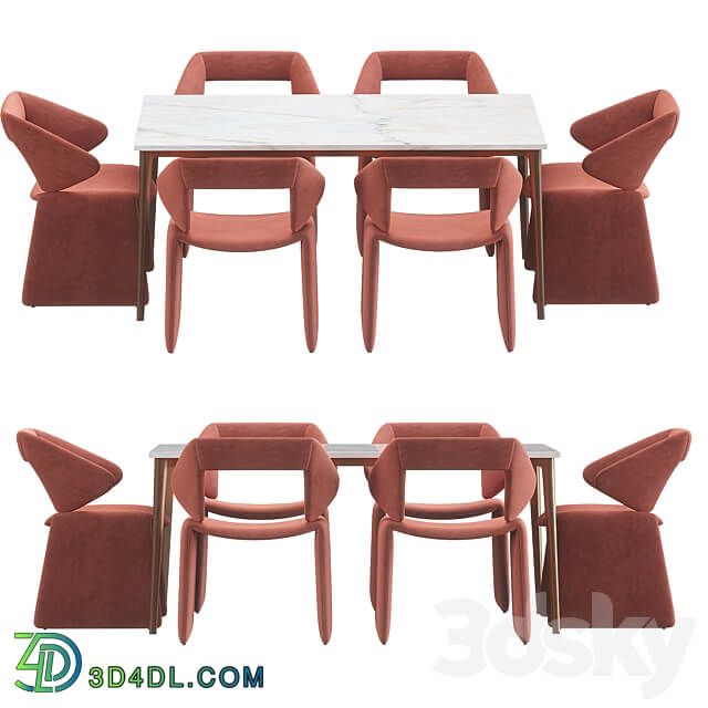 Artifort suit dining table Table Chair 3D Models