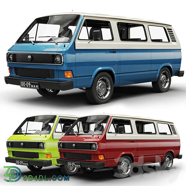 VW Transporter T3 3D Models