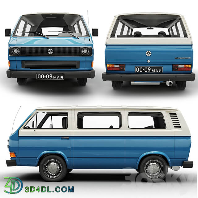 VW Transporter T3 3D Models