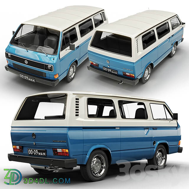 VW Transporter T3 3D Models